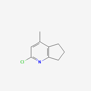 molecular formula C9H10ClN B1357077 2-Chloro-4-methyl-6,7-dihydro-5H-cyclopenta[b]pyridine CAS No. 267242-99-9