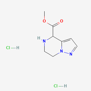 molecular formula C8H13Cl2N3O2 B13570854 methyl 4H,5H,6H,7H-pyrazolo[1,5-a]pyrazine-4-carboxylate dihydrochloride 