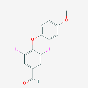 molecular formula C14H10I2O3 B135709 3,5-Diiodo-4-(4-methoxyphenoxy)benzaldehyde CAS No. 69240-57-9