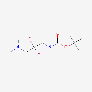 molecular formula C10H20F2N2O2 B13570921 tert-butylN-[2,2-difluoro-3-(methylamino)propyl]-N-methylcarbamate 