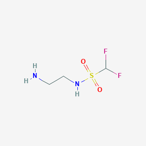 molecular formula C3H8F2N2O2S B13571005 N-(2-aminoethyl)-1,1-difluoromethanesulfonamide 