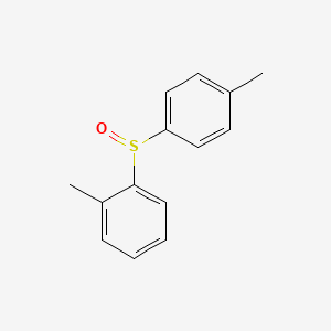 molecular formula C14H14OS B1357109 Benzene, 1-methyl-2-[(4-methylphenyl)sulfinyl]- CAS No. 10381-68-7