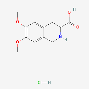 molecular formula C12H16ClNO4 B1357112 6,7-Dimethoxy-1,2,3,4-tetrahydroisoquinoline-3-carboxylic acid hydrochloride CAS No. 30740-95-5