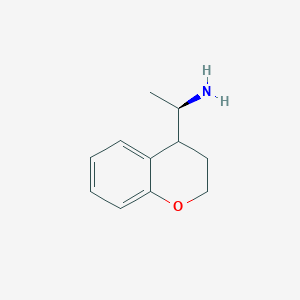 molecular formula C11H15NO B13571146 (1r)-1-(Chroman-4-yl)ethan-1-amine 