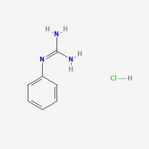 molecular formula C7H10ClN3 B1357119 N-phenyl-guanidine hydrochloride CAS No. 6522-91-4