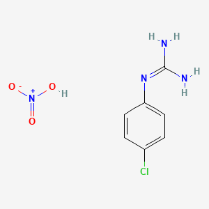 molecular formula C7H9ClN4O3 B1357120 （4-氯苯基）胍一硝酸盐 CAS No. 38647-83-5