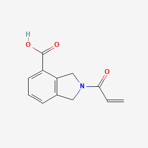 molecular formula C12H11NO3 B13571223 2-(prop-2-enoyl)-2,3-dihydro-1H-isoindole-4-carboxylicacid 