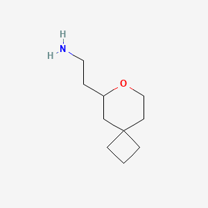 molecular formula C10H19NO B13571246 2-{7-Oxaspiro[3.5]nonan-6-yl}ethan-1-amine 