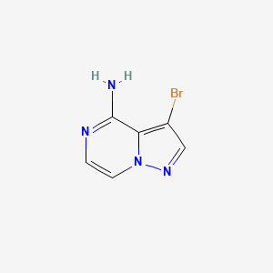 molecular formula C6H5BrN4 B13571406 3-Bromopyrazolo[1,5-a]pyrazin-4-amine 