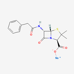 molecular formula C16H17N2NaO4S B13571417 sodium (2R,5S,6S)-3,3-dimethyl-7-oxo-6-(2-phenylacetamido)-4-thia-1-azabicyclo[3.2.0]heptane-2-carboxylate 