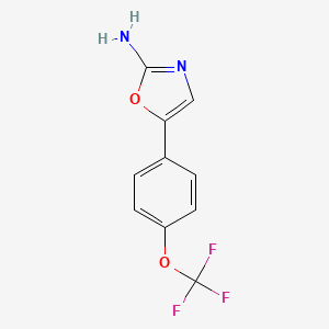 molecular formula C10H7F3N2O2 B13571461 5-(4-(Trifluoromethoxy)phenyl)oxazol-2-amine 