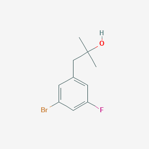 molecular formula C10H12BrFO B13571464 1-(3-Bromo-5-fluorophenyl)-2-methylpropan-2-ol 