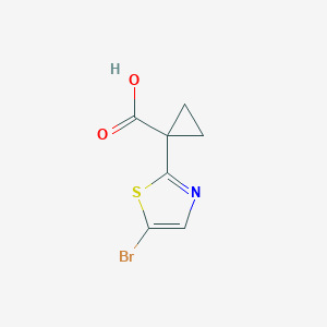 molecular formula C7H6BrNO2S B13571540 1-(5-Bromo-2-thiazolyl)cyclopropanecarboxylic acid 