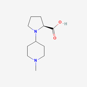 molecular formula C11H20N2O2 B13571577 (2S)-1-(1-methylpiperidin-4-yl)pyrrolidine-2-carboxylic acid 