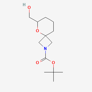 molecular formula C13H23NO4 B13571668 Tert-butyl 6-(hydroxymethyl)-5-oxa-2-azaspiro[3.5]nonane-2-carboxylate 