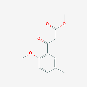 molecular formula C12H14O4 B13571682 Methyl 3-(2-methoxy-5-methylphenyl)-3-oxopropanoate 