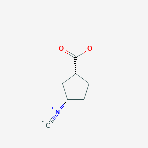 molecular formula C8H11NO2 B13571695 (1S,3R)-1-isocyano-3-(methoxycarbonyl)cyclopentane 