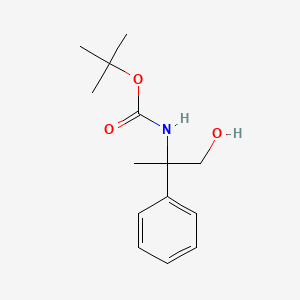 molecular formula C14H21NO3 B13571754 Tert-butyl 1-hydroxy-2-phenylpropan-2-ylcarbamate 