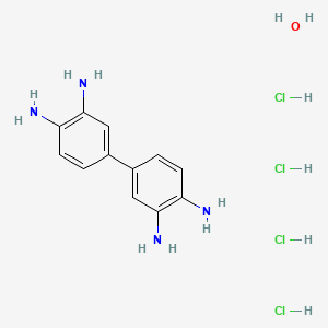 molecular formula C12H20Cl4N4O B1357176 3,3'-Diaminobenzidine tetrahydrochloride hydrate CAS No. 868272-85-9