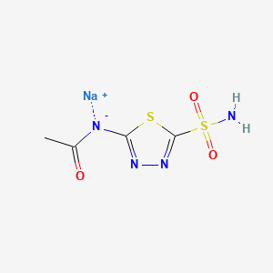 molecular formula C4H5N4NaO3S2 B13571762 Acetazolamide sodium salt; Diamox Parenteral; Sodium acetazolamidate; Sodium acetazolamide; Vetamox 