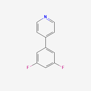 molecular formula C11H7F2N B13571837 4-(3,5-Difluorophenyl)pyridine 
