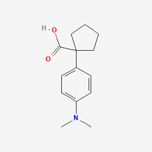 molecular formula C14H19NO2 B13571866 1-(4-(Dimethylamino)phenyl)cyclopentane-1-carboxylic acid 