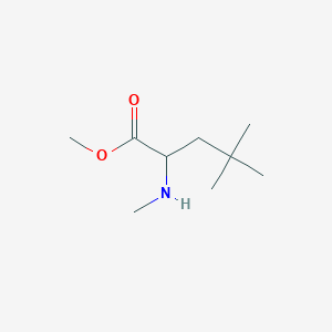 molecular formula C9H19NO2 B13571902 Methyl 4,4-dimethyl-2-(methylamino)pentanoate 