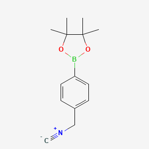 molecular formula C14H18BNO2 B13571911 2-(4-(Isocyanomethyl)phenyl)-4,4,5,5-tetramethyl-1,3,2-dioxaborolane 