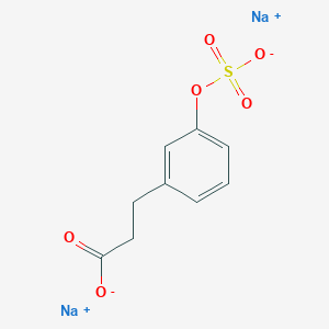 molecular formula C9H8Na2O6S B13571992 Disodium 3-[3-(sulfooxy)phenyl]propanoate 