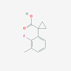 molecular formula C11H11FO2 B13572034 1-(2-Fluoro-3-methylphenyl)cyclopropane-1-carboxylic acid 