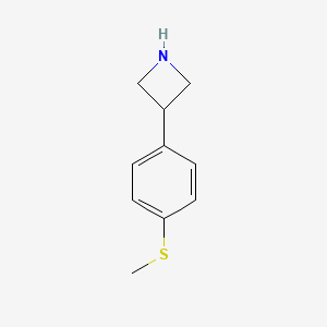 molecular formula C10H13NS B13572105 3-[4-(Methylsulfanyl)phenyl]azetidine 
