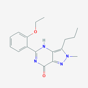molecular formula C17H20N4O2 B135722 5-(2-Ethoxyphenyl)-2,6-dihydro-2-methyl-3-propyl-7H-pyrazolo[4,3-d]pyrimidin-7-one CAS No. 501120-40-7