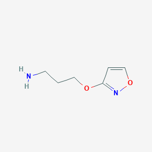 molecular formula C6H10N2O2 B13572234 3-(3-Aminopropoxy)isoxazole 