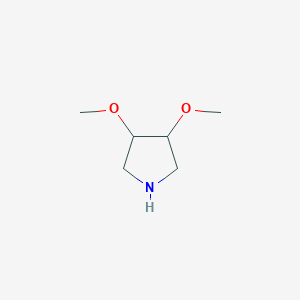 molecular formula C6H13NO2 B1357228 3,4-Dimethoxypyrrolidine CAS No. 55619-48-2