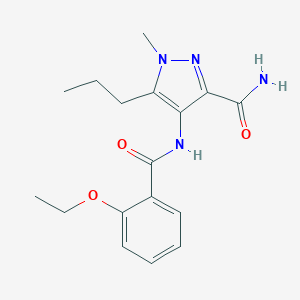 molecular formula C17H22N4O3 B135723 4-[(2-Ethoxybenzoyl)amino]-1-methyl-5-propyl-1H-pyrazole-3-carboxamide CAS No. 501120-38-3