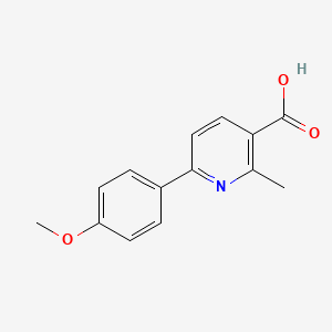 molecular formula C14H13NO3 B1357230 6-(4-Methoxyphenyl)-2-methylpyridine-3-carboxylic acid 