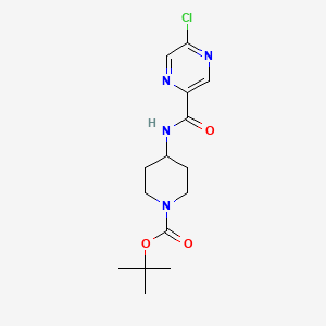 molecular formula C15H21ClN4O3 B13572302 Tert-butyl 4-(5-chloropyrazine-2-amido)piperidine-1-carboxylate 