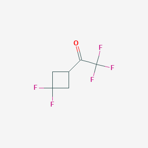 molecular formula C6H5F5O B13572314 1-(3,3-Difluorocyclobutyl)-2,2,2-trifluoroethan-1-one 