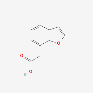 molecular formula C10H8O3 B13572317 2-(1-Benzofuran-7-yl)aceticacid 