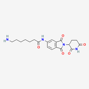 molecular formula C20H24N4O5 B13572342 7-amino-N-[2-(2,6-dioxo-3-piperidyl)-1,3-dioxo-isoindolin-5-yl]heptanamide 