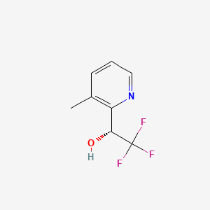 molecular formula C8H8F3NO B13572358 (1R)-2,2,2-trifluoro-1-(3-methylpyridin-2-yl)ethan-1-ol 