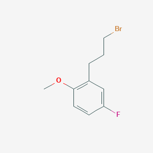 molecular formula C10H12BrFO B13572366 2-(3-Bromopropyl)-4-fluoroanisole 
