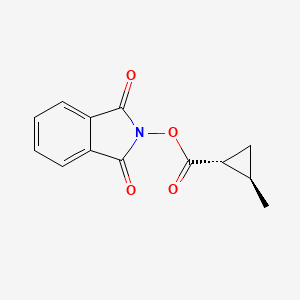 molecular formula C13H11NO4 B13572372 1,3-Dioxoisoindolin-2-YL (1R,2R)-2-methylcyclopropane-1-carboxylate 