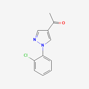 molecular formula C11H9ClN2O B1357238 1-[1-(2-chlorophenyl)-1H-pyrazol-4-yl]ethanone CAS No. 925155-57-3