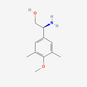 molecular formula C11H17NO2 B13572390 (s)-2-Amino-2-(4-methoxy-3,5-dimethylphenyl)ethan-1-ol 