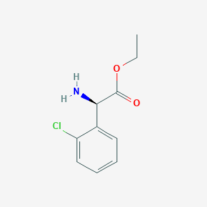 molecular formula C10H12ClNO2 B13572406 ethyl (2R)-2-amino-2-(2-chlorophenyl)acetate 