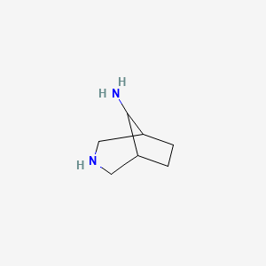 molecular formula C7H14N2 B13572412 3-Azabicyclo[3.2.1]octan-8-amine 