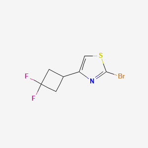 molecular formula C7H6BrF2NS B13572419 2-Bromo-4-(3,3-difluorocyclobutyl)-1,3-thiazole 
