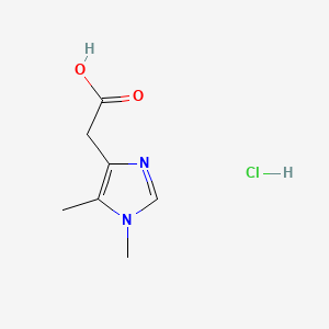 molecular formula C7H11ClN2O2 B13572423 2-(1,5-dimethyl-1H-imidazol-4-yl)aceticacidhydrochloride 