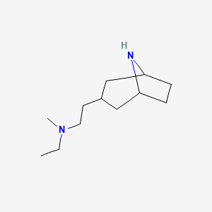 molecular formula C12H24N2 B13572457 2-(8-Azabicyclo[3.2.1]octan-3-yl)-N-ethyl-N-methylethan-1-amine 